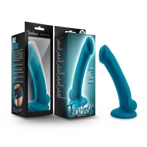 Dildo de Silicona Temptasia Reina de 7 in. Verde Teal