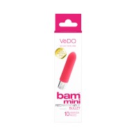 VeDO Bam Mini Rechargeable Bullet Vibe Foxy Pink