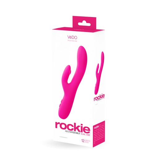 VeDO Rockie Vibrador Doble Recargable - Rosa Zorra