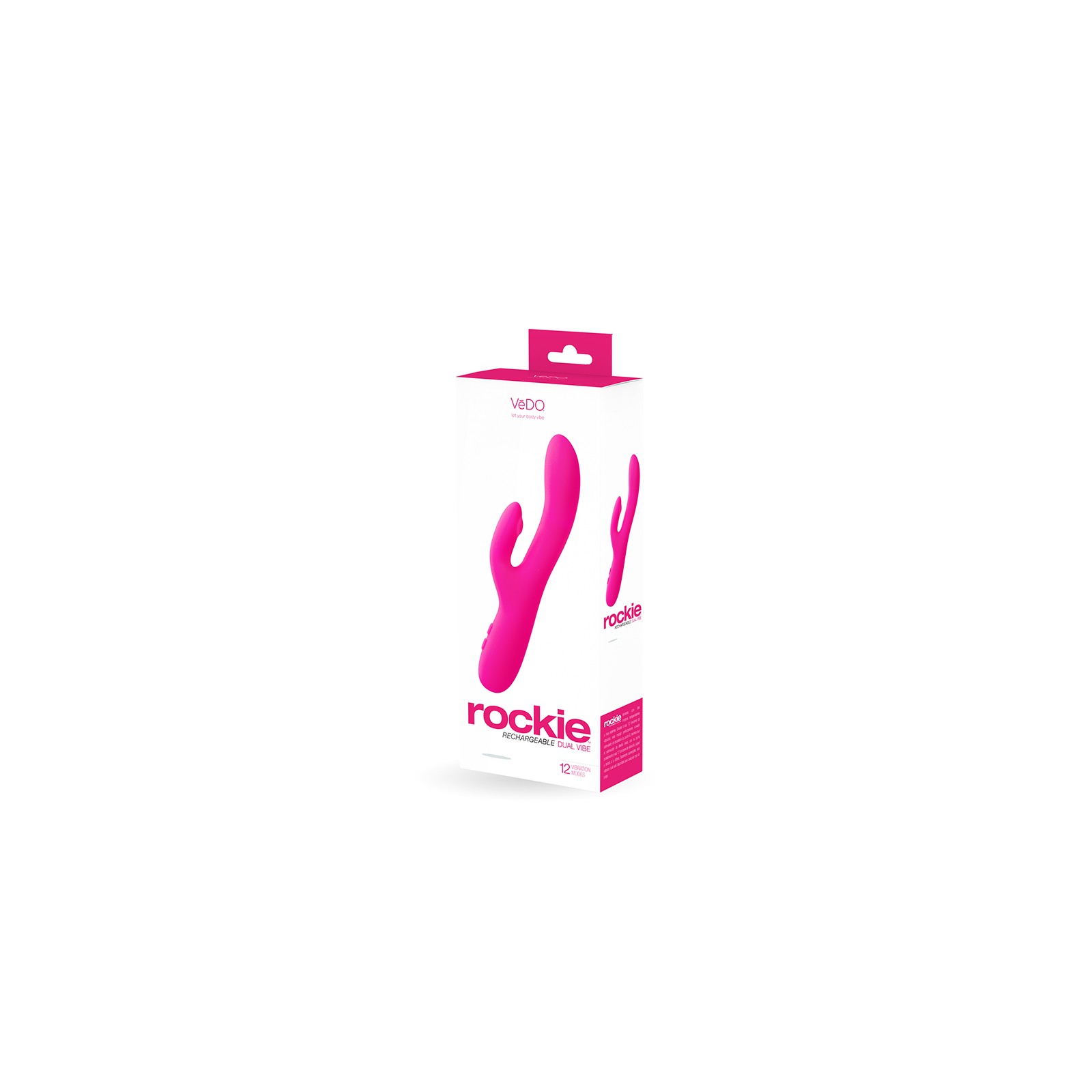 VeDO Rockie Vibrador Doble Recargable - Rosa Zorra