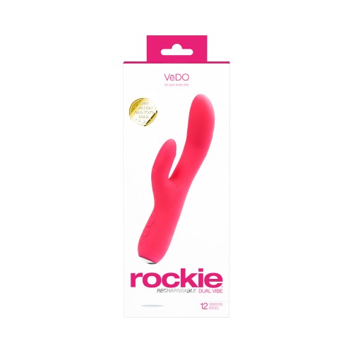 VeDO Rockie Vibrador Doble Recargable - Rosa Zorra