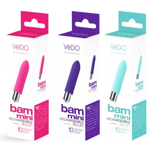 VeDO Bam Mini Rechargeable Bullet Vibe - 12 Pc Assort Display