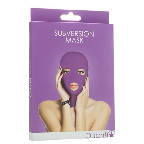 Ouch! Subversion Mask Purple - Comfortable bondage mask