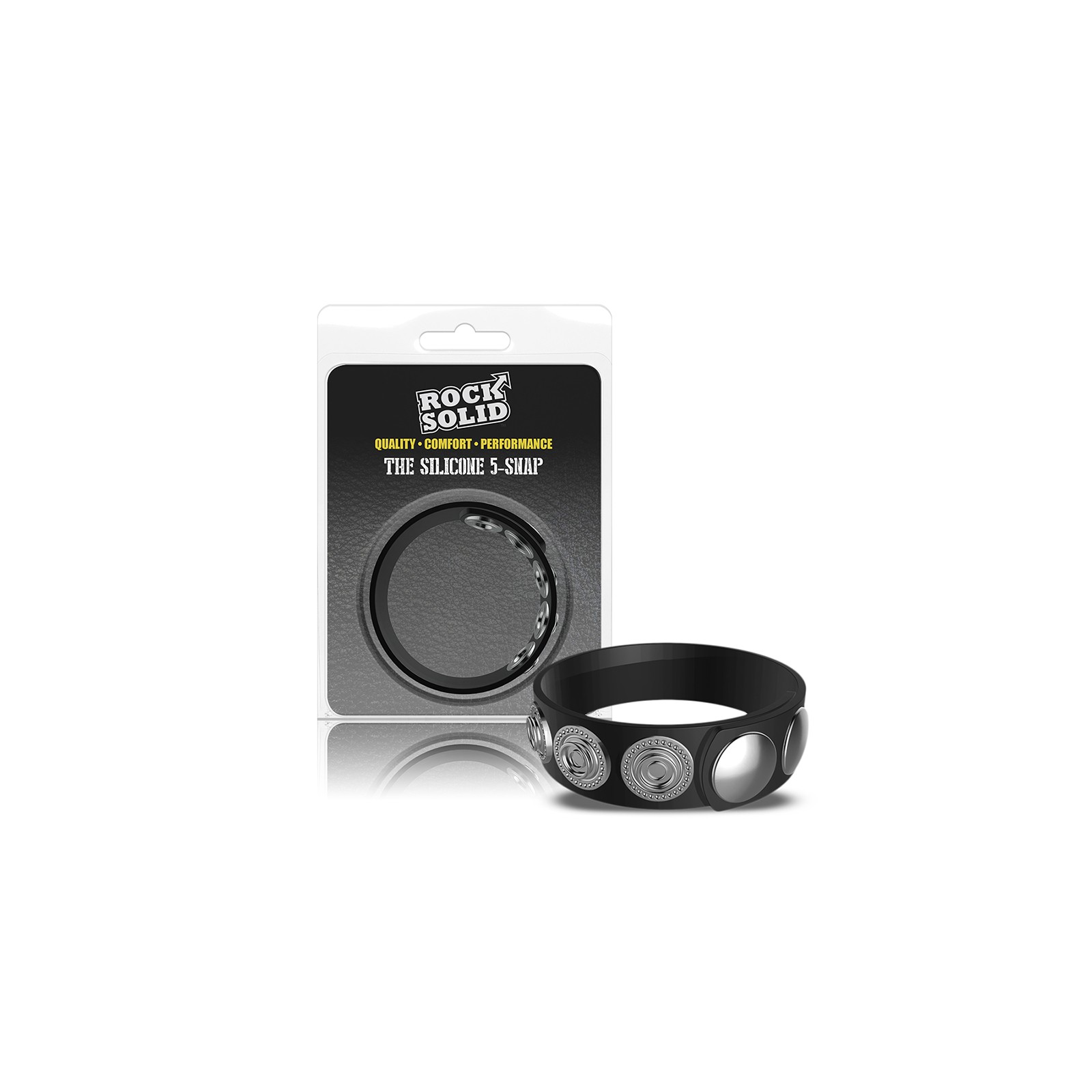 Rock Solid Silaflex 5-Snap Adjustable Cock Ring