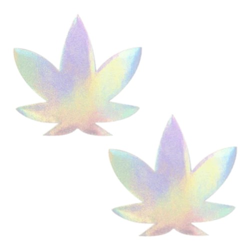 Neva Nude Pasties Holográficos Hoja de Marihuana