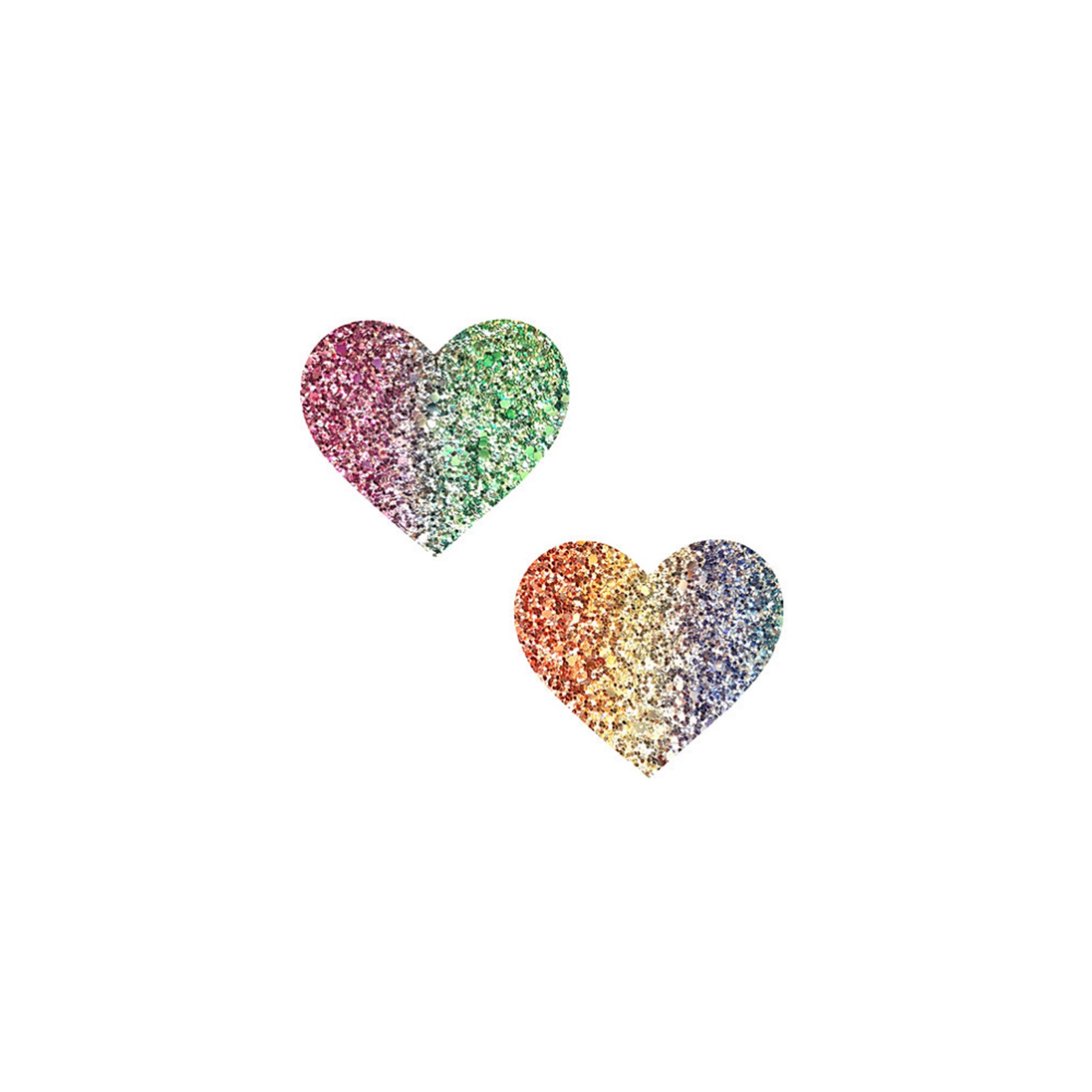 Neva Nude Heart Glitter Pasties Multicolor