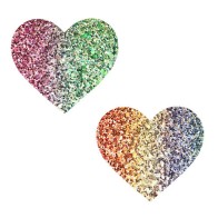 Neva Nude Heart Glitter Pasties Multicolor