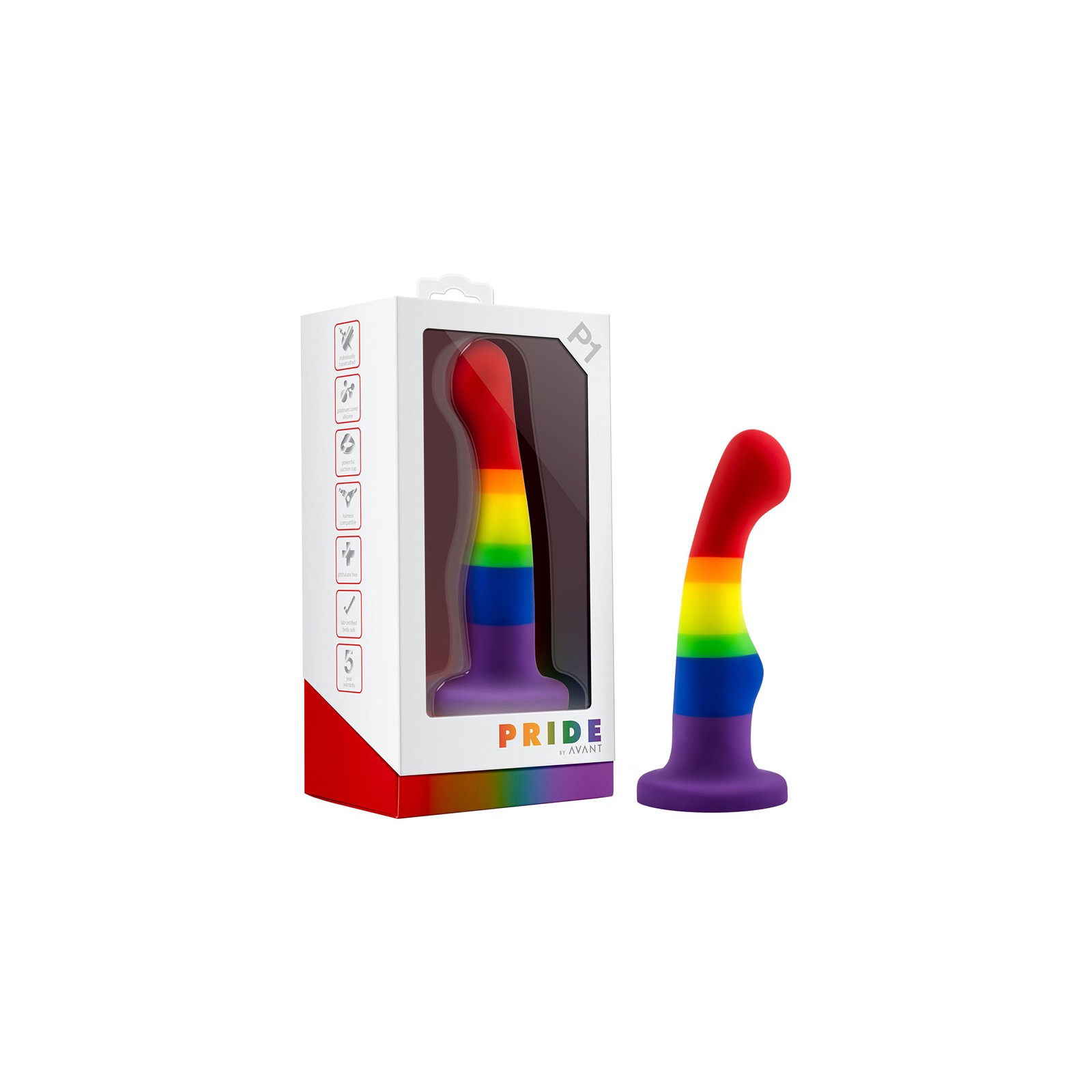 Avant Pride P1 Freedom 6 in. Silicone Dildo