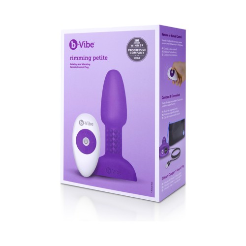 b-Vibe Rimming Petite Rotating and Vibrating Remote Control Plug Purple