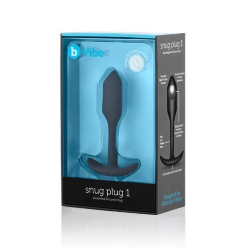 b-Vibe Snug Plug 1 Plug Anal con Peso - Negro