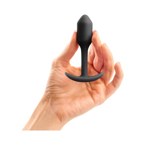 b-Vibe Snug Plug 1 Weighted Anal Plug - Black