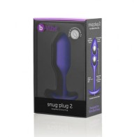 b-Vibe Plug Anal de Silicona Ponderado Snug Plug 2 Púrpura