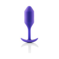 b-Vibe Snug Plug 2 Weighted Silicone Anal Plug Purple