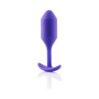 b-Vibe Snug Plug 2 Weighted Silicone Anal Plug Purple