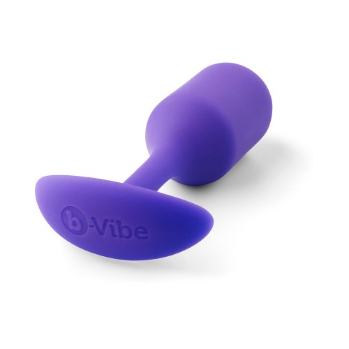 b-Vibe Snug Plug 2 Weighted Silicone Anal Plug Purple