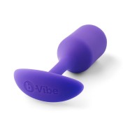 b-Vibe Plug Anal de Silicona Ponderado Snug Plug 2 Púrpura