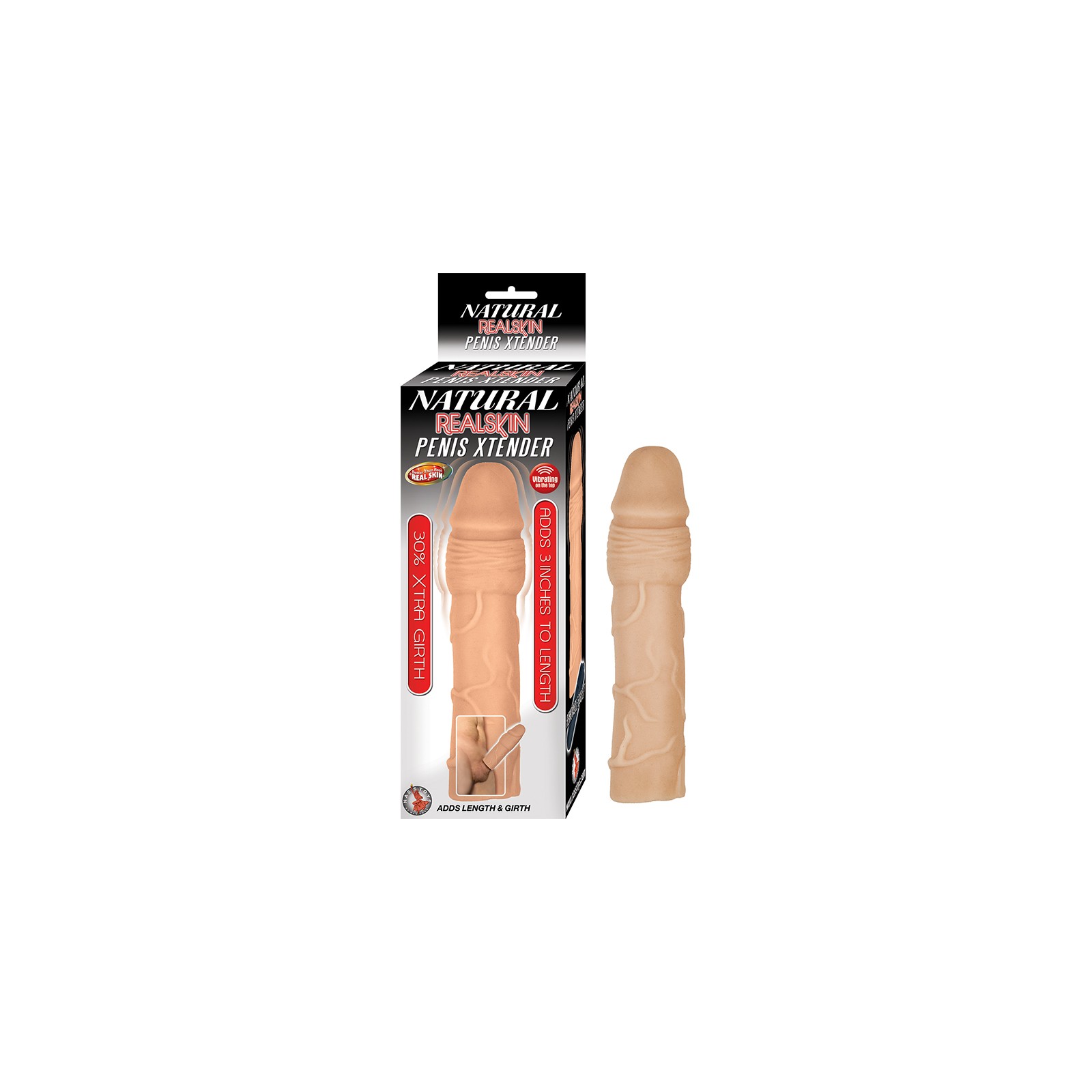 Extensor de Pene Natural Realskin con Bala