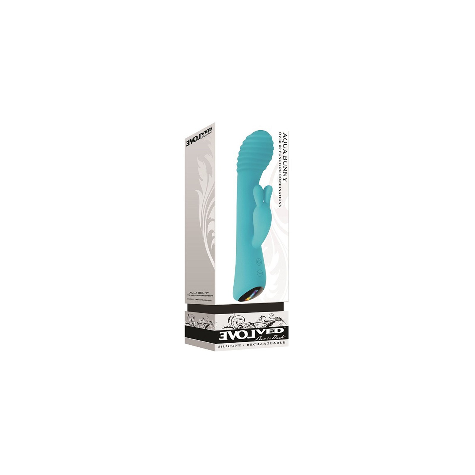 Evolved Aqua Bunny Rechargeable Vibrator for All Pleasure