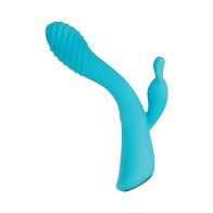 Evolved Aqua Bunny Rechargeable Vibrator for All Pleasure