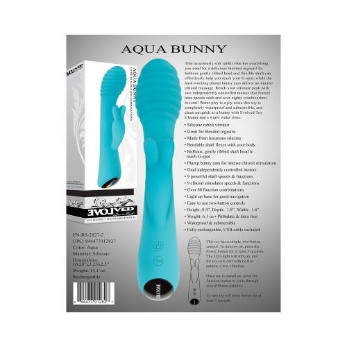 Evolved Aqua Bunny Vibrador Recargable para Todo Placer