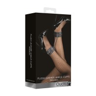 Ouch! Plush Leather Ankle Cuffs