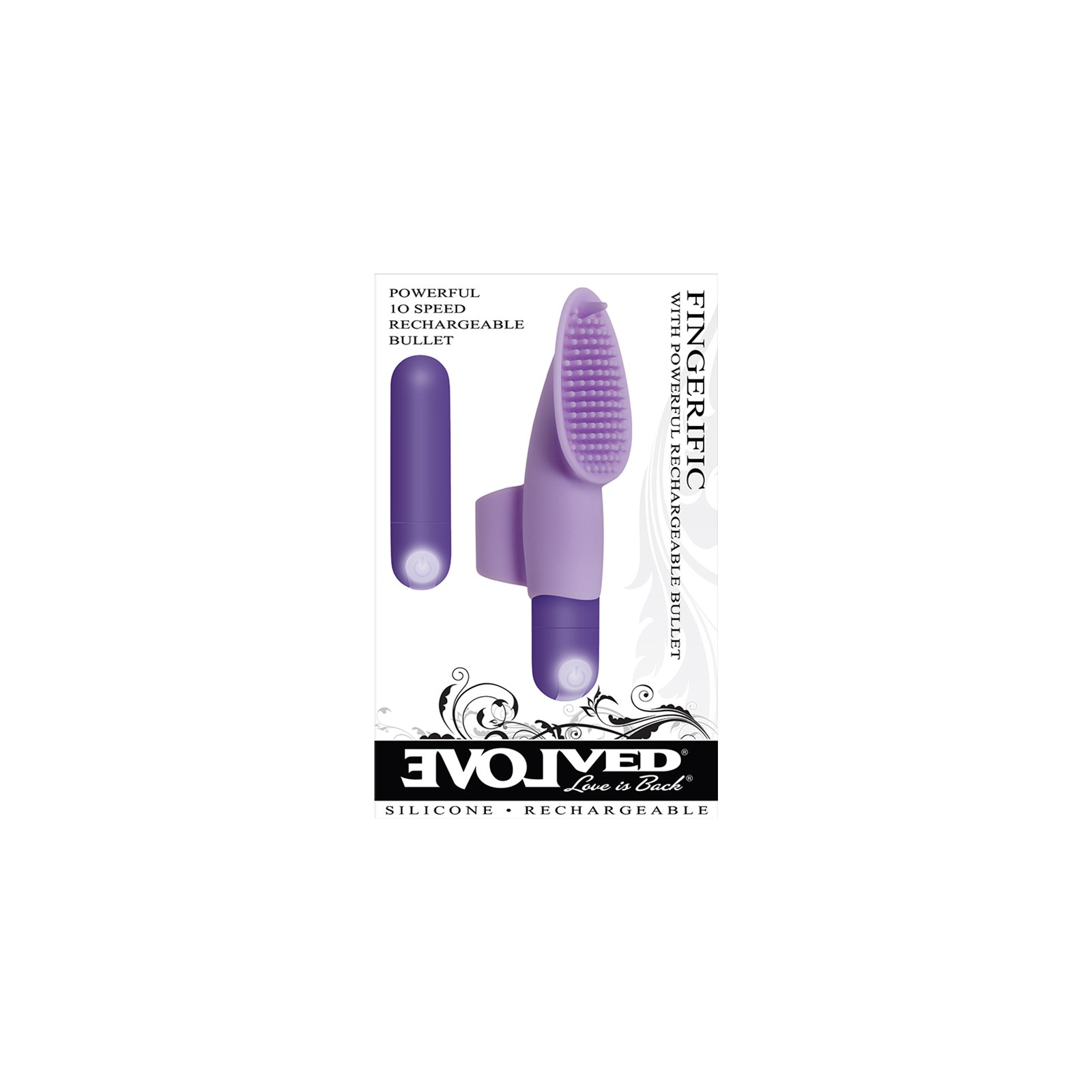 Evolved Fingerific Vibrador de Silicona Recargable para Dedo Púrpura