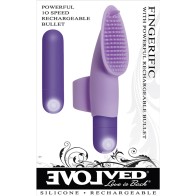 Evolved Fingerific Vibrador de Silicona Recargable para Dedo Púrpura