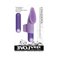 Evolved Fingerific Vibrador de Silicona Recargable para Dedo Púrpura