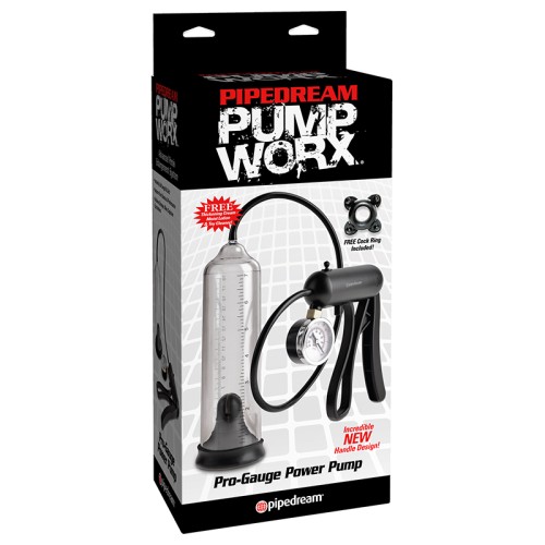 Pipedream Pump Worx Pro-Gauge Power Pump Transparente Negro