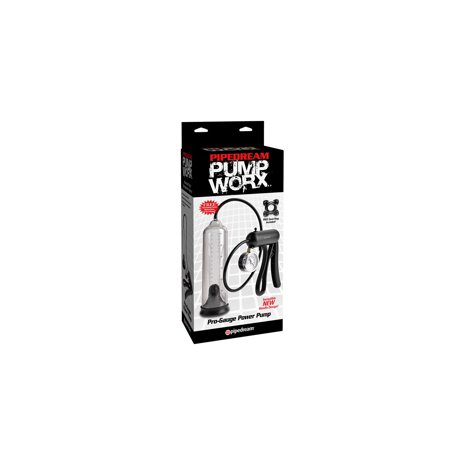 Pipedream Pump Worx Pro-Gauge Power Pump Transparente Negro