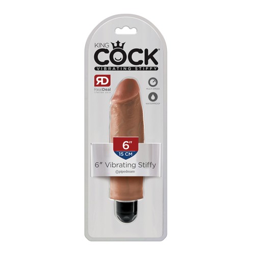 Dildo Vibrante Realista Pipedream King Cock de 6 in. Beige