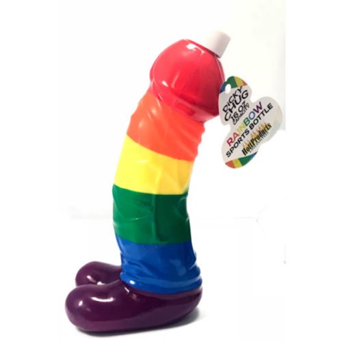 Botella Deportiva Rainbow Dicky Chug - Accesorio Divertido para Fiestas