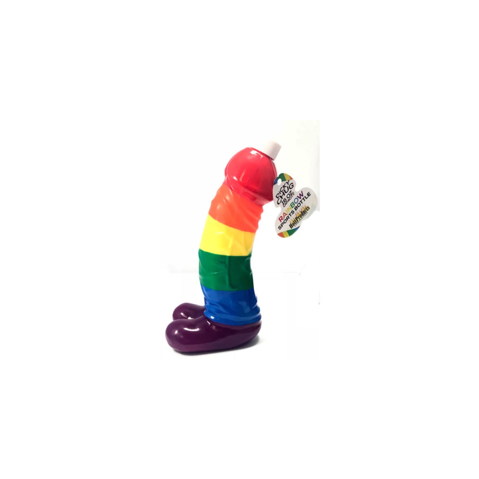 Rainbow Dicky Chug Sports Bottle - Fun Party Accessory