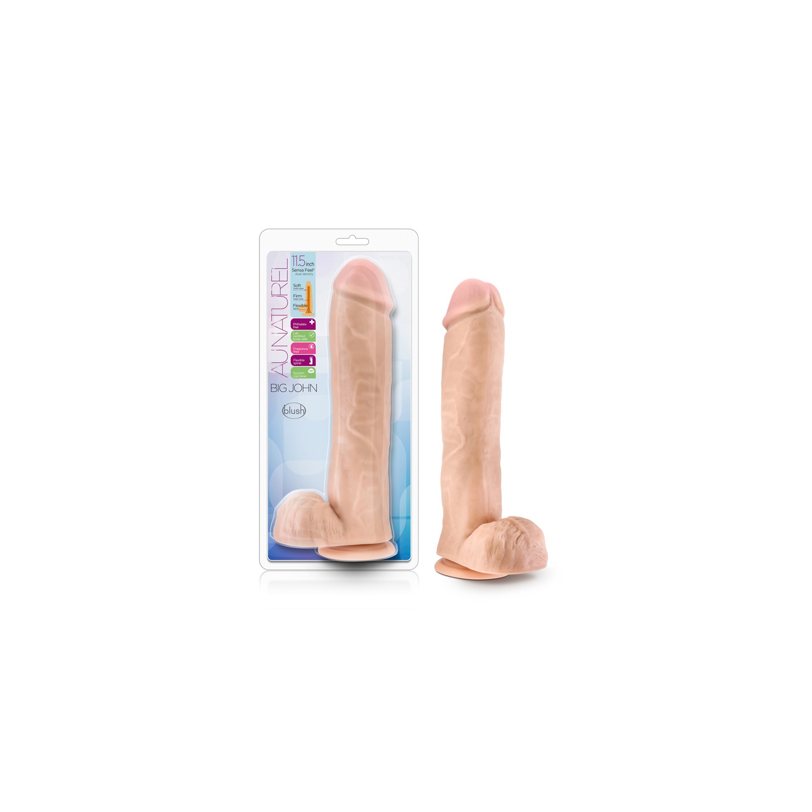 Au Naturel Big John 11.5in Dildo in Beige