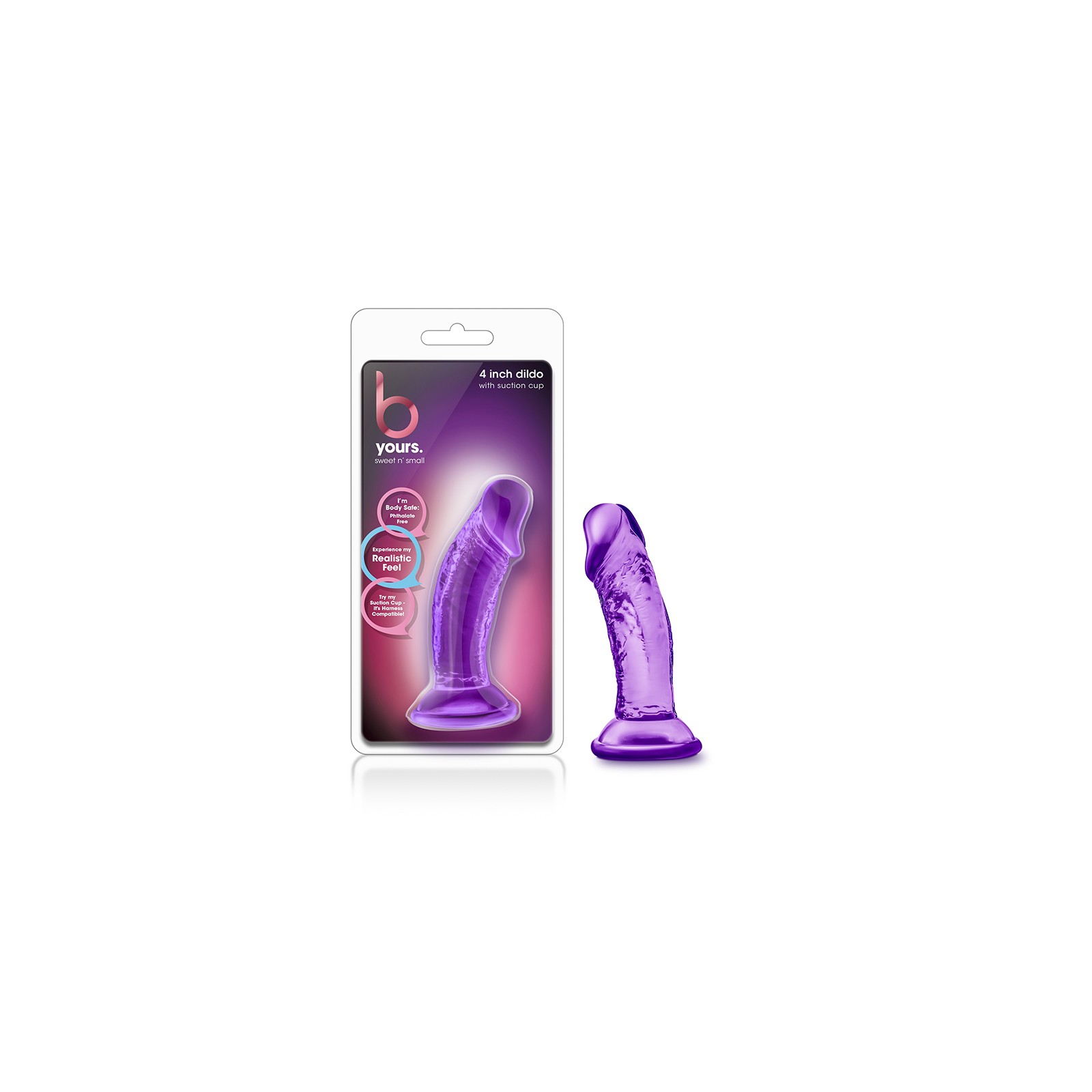 Dildo B Yours Sweet n' Small de 4 Pulgadas con Base de Succión