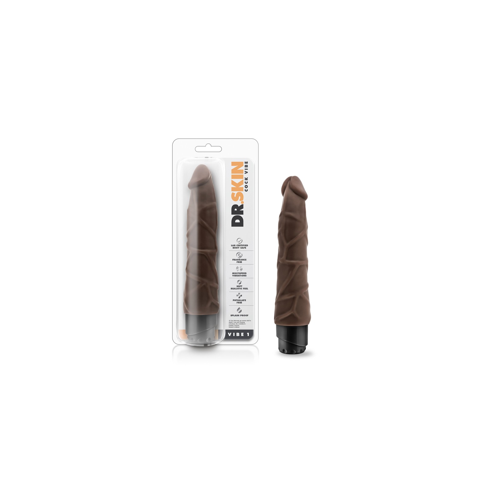 Dr. Skin Vibe 1 Realistic Vibrating Dildo 9 in