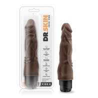 Dr. Skin Vibe Dildo Vibrador Realista de 8 Pulgadas Marrón