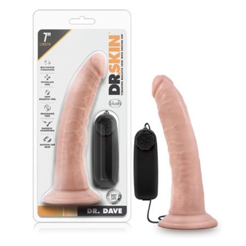 Dildo Vibrador Realista Dr. Skin Dr. Dave de 7 Pulgadas Beige