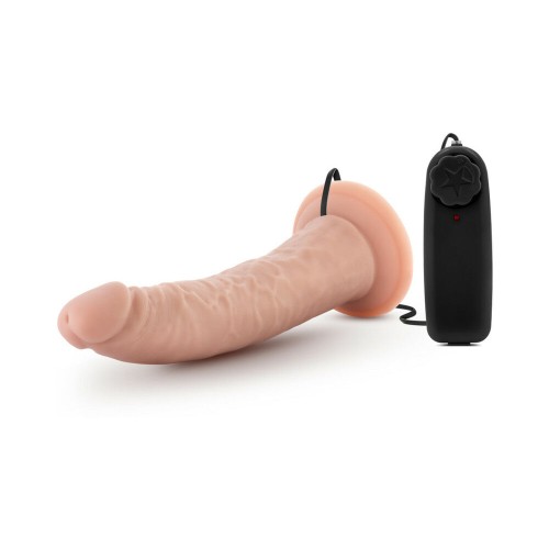 Dr. Skin Dr. Dave 7 in. Vibrating Dildo in Beige