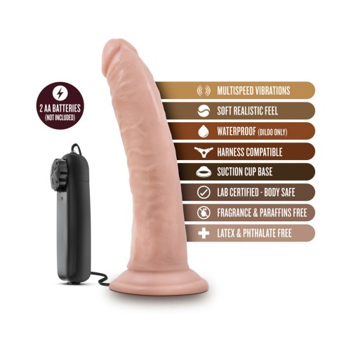 Dildo Vibrador Realista Dr. Skin Dr. Dave de 7 Pulgadas Beige