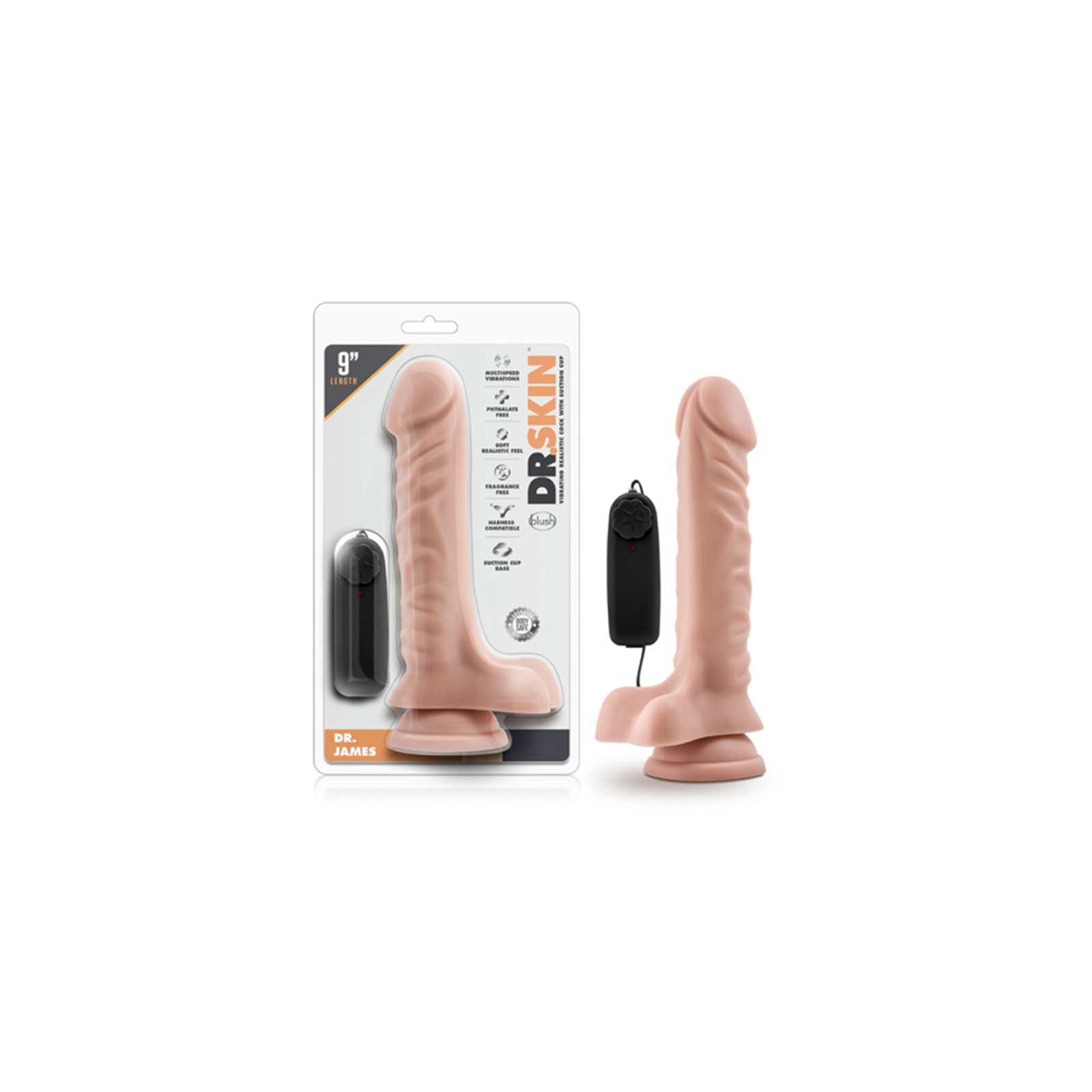 Dildo Vibrador Realista Dr. James de 9 in.