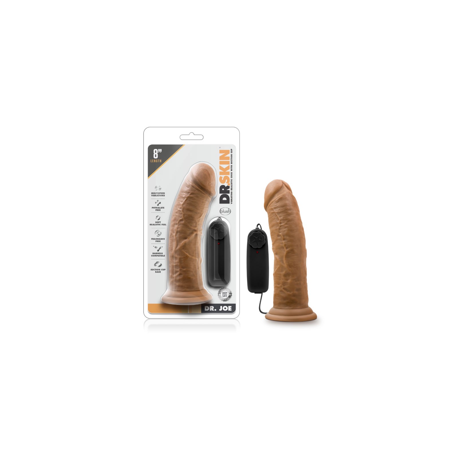 Dr. Skin Dr. Joe Dildo Vibrante Realista de 8 Pulgadas Beige