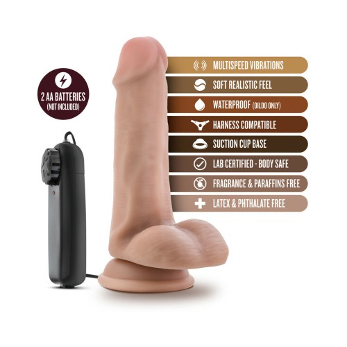 Dr. Skin Dr. Rob Realistic Vibrating Dildo with Balls Beige 6 in.