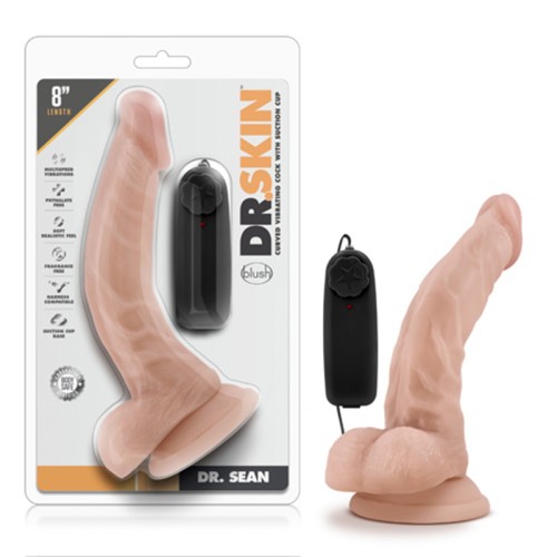 Dildo Vibrador Realista Dr. Skin Dr. Sean de 8 in. - Placer Realista