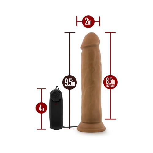 Dr. Skin Dr. Throb 9.5 in. Vibrating Dildo Tan for Deep Pleasure