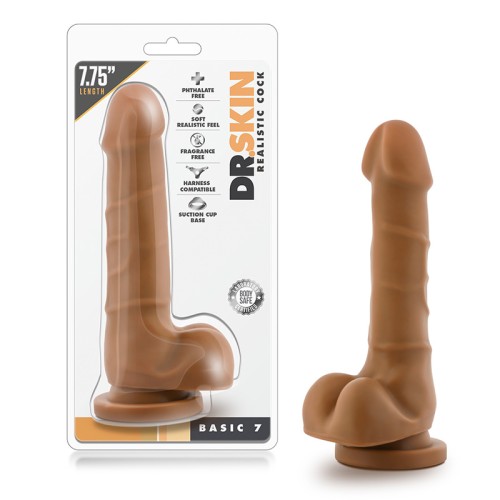 Dr. Skin Basic 7 Realistic Dildo with Balls Tan