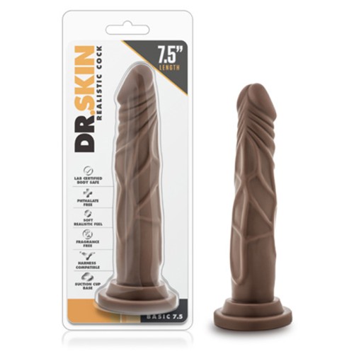 Dildo Realista Marrón Dr. Skin de 7.5"