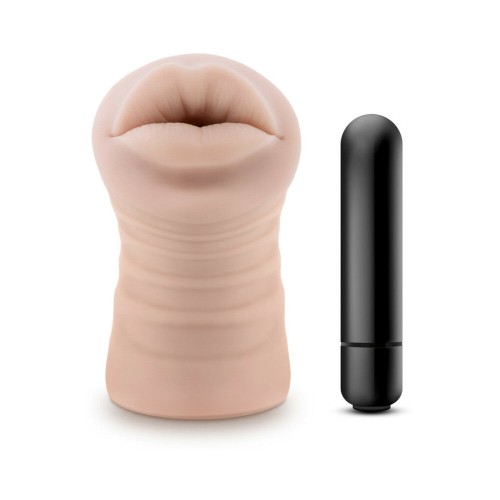 M for Men Angie Oral Stroker with Vibrating Bullet for Ultimate Pleasure