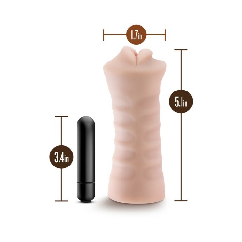 M for Men Angie Oral Stroker with Vibrating Bullet for Ultimate Pleasure