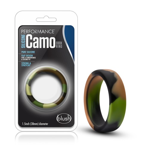 Performance Silicone Camo Cock Ring Green Camouflage